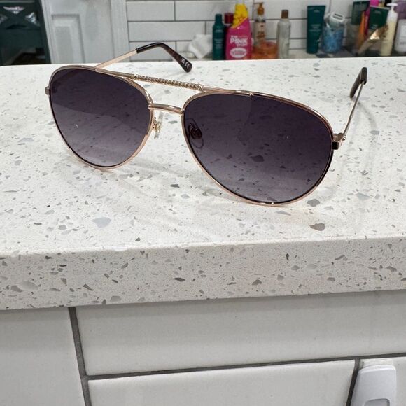 Gold Aviator Sunglass Readers strength 2.5- brand new- too big for my face - Picture 3 of 10